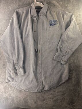 Chase Authentics DuPont Motorsports Button Down Shirt Men’s M Blue Cotton NASCAR